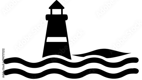 Lighthouse sea vector symbol