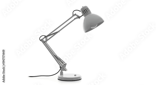 Modern Adjustable Desk Lamp on White Background