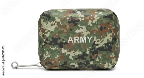 Army Camouflage Pattern Storage Bag with Metal Hook