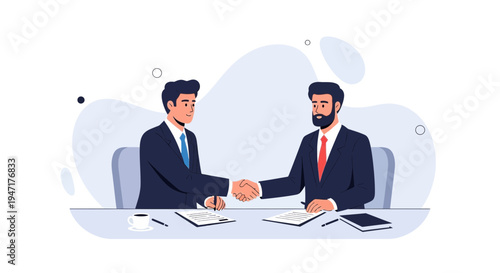 Businessmen shaking hands over a deal, successful partnership, agreement, meeting