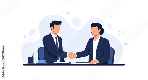 Business handshake agreement, partnership, and successful deal between two professionals