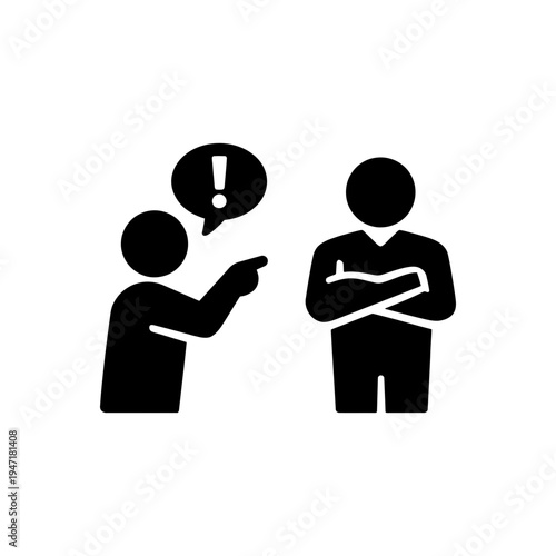 Hostile Confrontation Blaming Icon