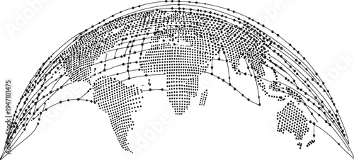 Abstract vertical lines with central geometric distortion pattern