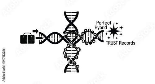 DNA double helix genetic engineering concept