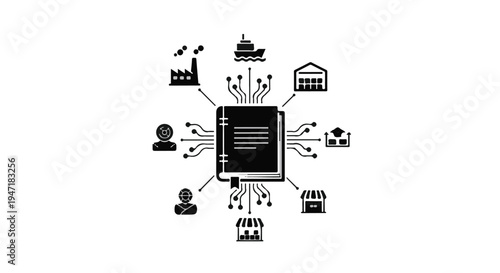 Supply chain management logistics network concept