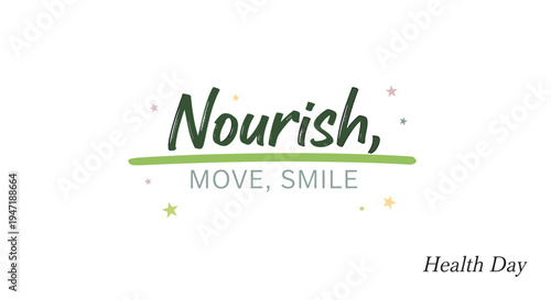 Vector illustration for Health Day with motivational text