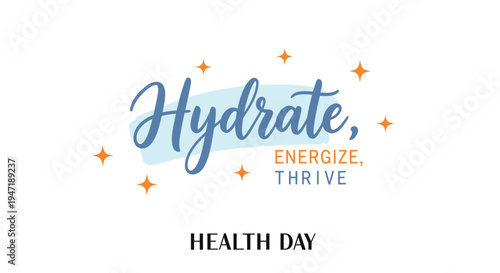 Vector illustration for Health Day with motivational text
