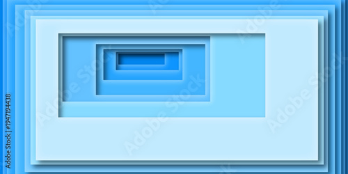 Geometric Blue Abstraction: A captivating illustration that showcases layers of blue rectangles creating a sense of depth and geometric harmony. A visual exploration of shapes, forms.