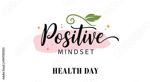 Vector illustration for Health Day with Positive Mindset