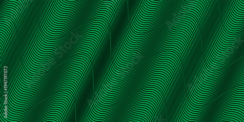 farm green banner, organic abstract background with fields. wavy green lines, natural organic products. ecology background. striped farmer green Pattern. vector