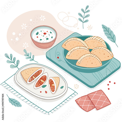 Delicious Empanadas and Dip - A Culinary Delight