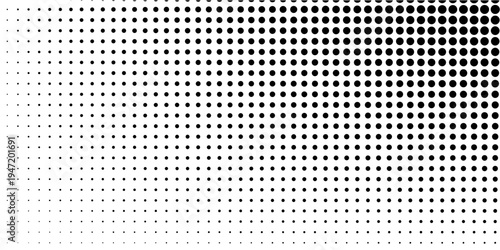 Modern dotted halftone gradient texture. Vanishing polka dot background. Repeating dots gradation pattern background abstract simple art modern