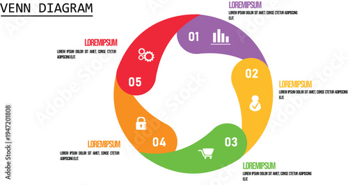 Circle chart infographic template