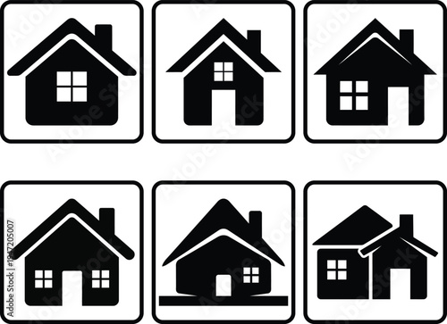 Residential Real Estate Icon Set