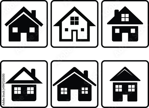 Diverse Home Building Icon Set