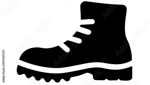 Hiking boots vector icon