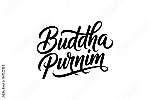 Happy Buddha Purnima Elegant Spiritual Typography Design
