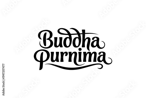 Happy Buddha Purnima Elegant Spiritual Typography Design