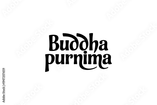 Happy Buddha Purnima Elegant Spiritual Typography Design