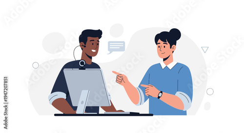 Diverse colleagues collaborate online, discussing project on computer with webcam