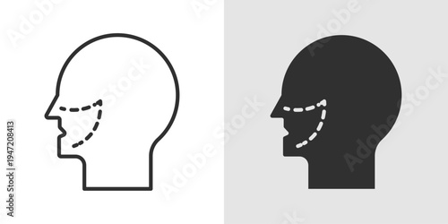 Plastic Surgery Icon representing cosmetic enhancement, reconstructive procedures, facial and body aesthetics, and medical treatments focused on improving appearance and restoring form.