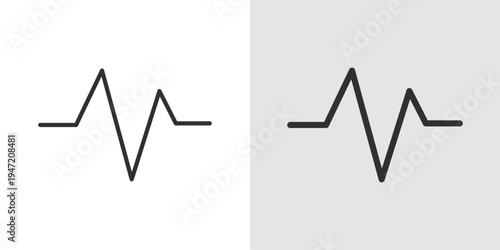 Pulse Icon representing heart rate monitoring, cardiovascular health, vital signs tracking, fitness monitoring, and medical or wellness assessments related to heart activity.