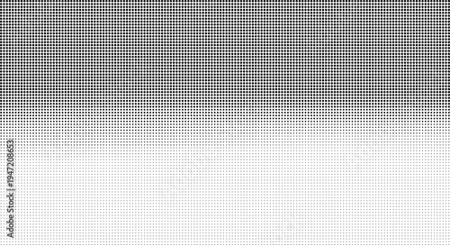 Abstract pattern of black and grey dots gradually fading from top to bottom on a white background isolated on transparent background, Vector, illustration