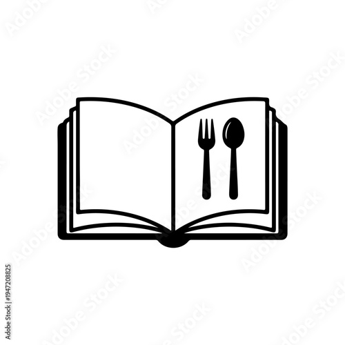 Cooking web icons in line style. Frying pan, fork, knife, recipe book, microwave, collection. Vector illustration.