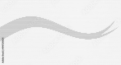 An abstract representation of data or a landscape composed of dots and lines. isolated on transparent background, Vector, illustration