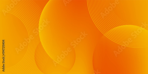Abstract orange gradient background, with trendy geometric graphic design. Simple minimal square and dots halftone yellow and orange gradient pattern background