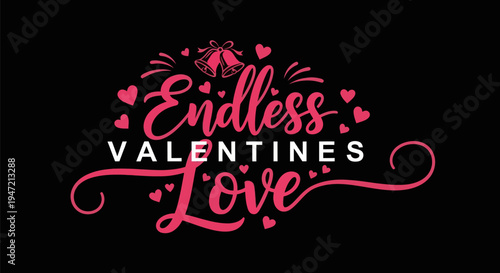 Valentines day design with hearts