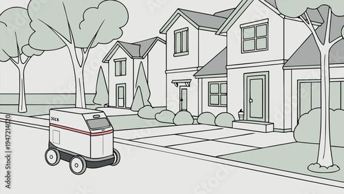 Artificial Intelligence Robot Illustration  for Data Analysis, Research, and Future Technology