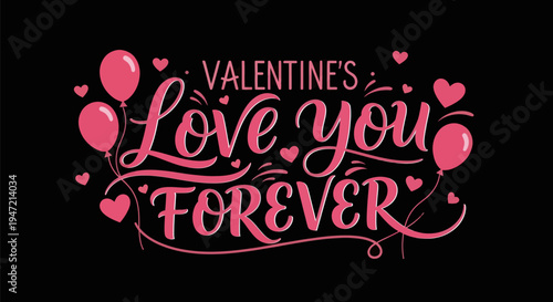 Valentines day love message vector design