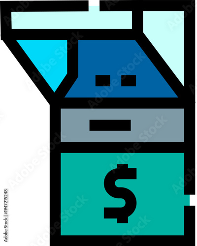 Atm dispensing and accepting cash for deposits and withdrawals, representing secure digital banking, personal finance access, and everyday cash transactions in the economy