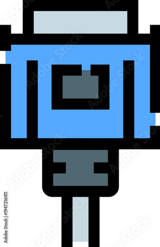 Analog vga cable connector icon illustrating computer video hardware, monitor display port and retro analog signal connection for desktop setups, peripherals and ui design elements