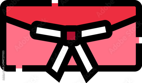 Red gift card tied with a white ribbon, symbolizing reward, bonus or special shopping discount for celebrations, promotions, loyalty programs and gift giving occasions