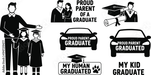 Graduation celebration proud parents and graduates milestone achievement