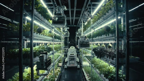 Automated Indoor Vertical Farming with Robotics and LED Lighting Technology