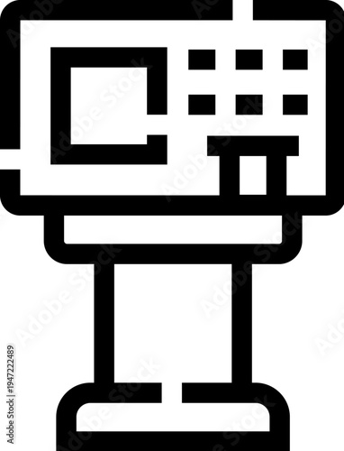 Automated teller machine icon providing cash withdrawal and banking services, symbolizing modern financial transactions and accessible money management