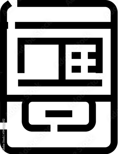 Automated teller machine providing banking, cash withdrawal, and financial transaction services through its integrated screen and money dispenser, symbolizing modern personal finance