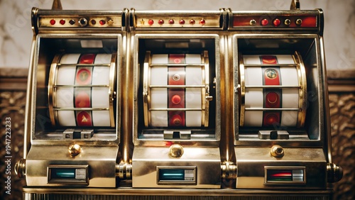 A Classic Slot Machine With Three Reels illustration