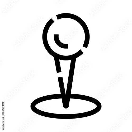 Map pin marker icon showing a specific geographic location or point of interest, representing navigation, destination, and finding places on a global scale