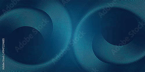 Abstract background with blue glowing lines in infinity pattern. Abstract futuristic technology concept. Vector illustration