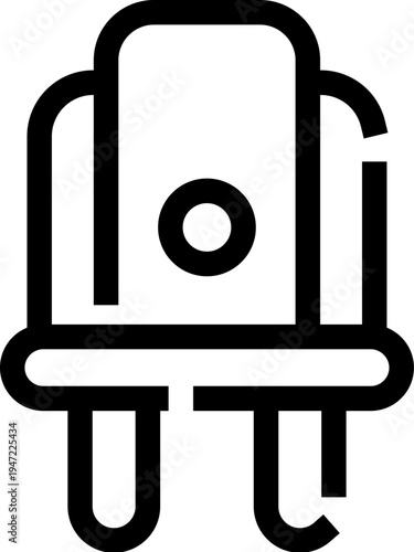 Electric plug icon symbolizing connections and energy supply, essential for technology and electricity, providing power to various devices and systems in a line art style