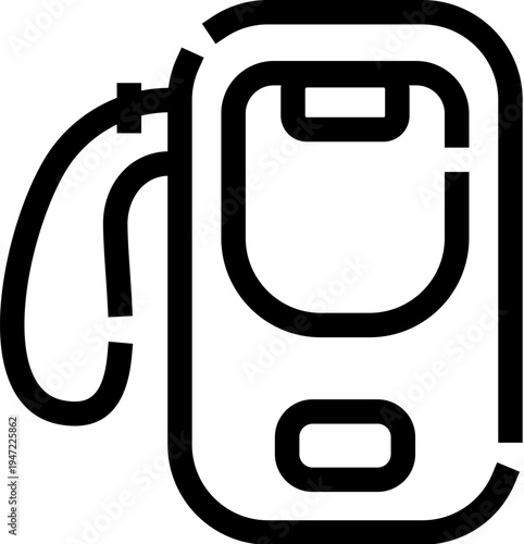Gas pump outline icon symbolizing fuel, refueling and transportation for ui, web and app designs, minimalist line art vector for eco, petrol, ev and infrastructure concepts