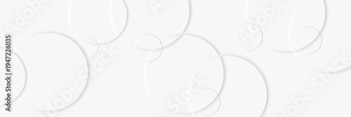 Modern abstract white circle shape background. Elegant circle shape design with shadow. Realistic geometric shape texture. modern, poster