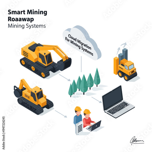 Smart Mining Roaawap Mining Systems: Illustrating Cloud Migration for Enhanced Operations.