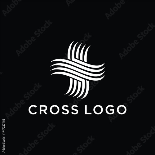 Creative Church Cross Cristian Catholic Jesus Crucifix logo design