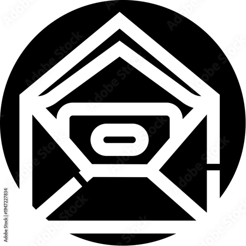 Open mail envelope icon representing email, message, contact, and incoming notifications for digital or postal communication, inbox, delivery, and user interface use