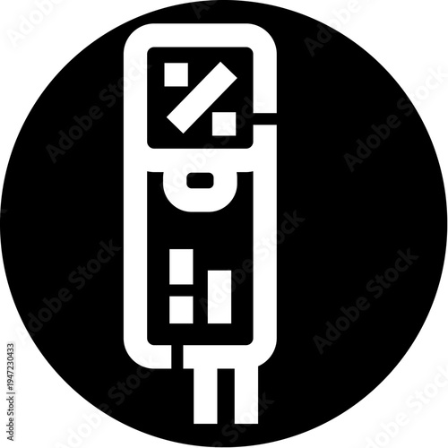 Medical device icon representing diagnostics technology and clinical analysis in healthcare, offering a visual concept for testing and patient care processes